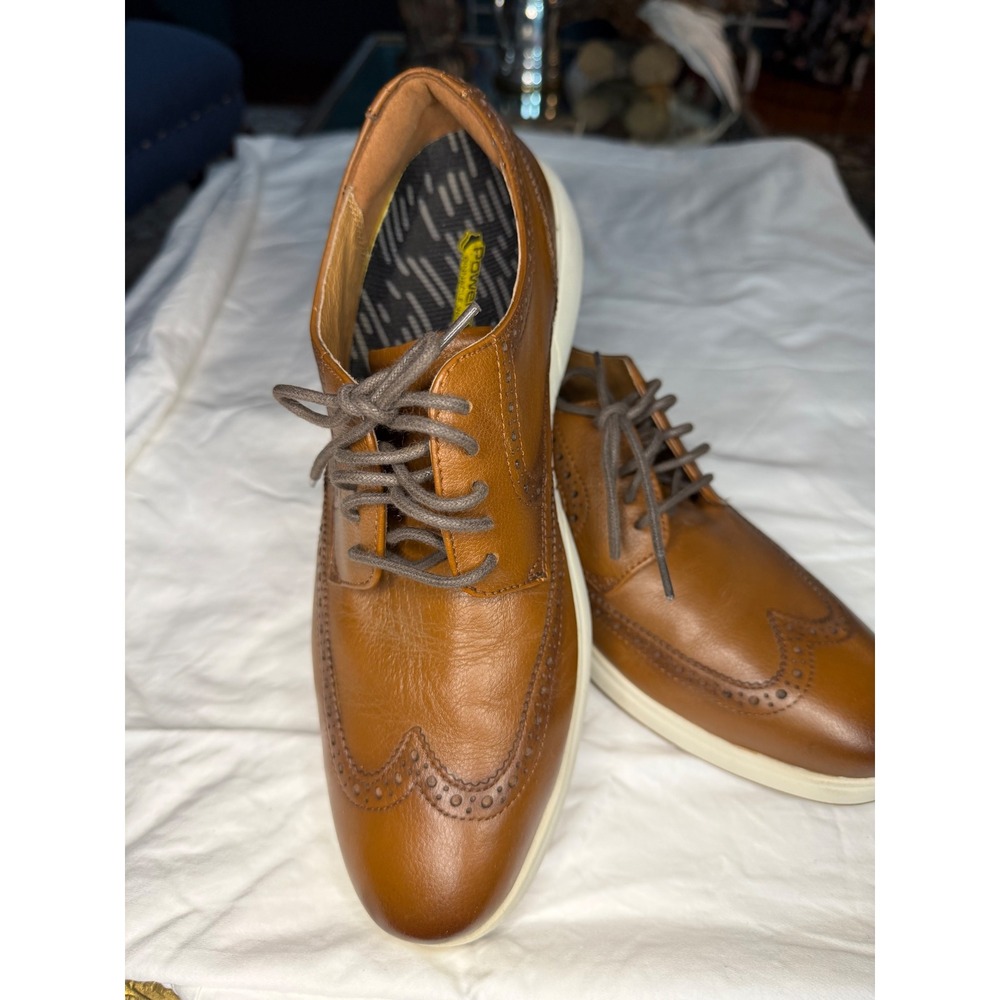 Florsheim Work Men's Flair Steel Toe Wingtip Oxford Leather Tan‎ Brown Shoes 8D